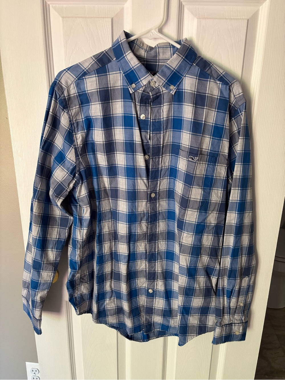Vineyard Vines Blue Plaid Button-Down Men's Shirt